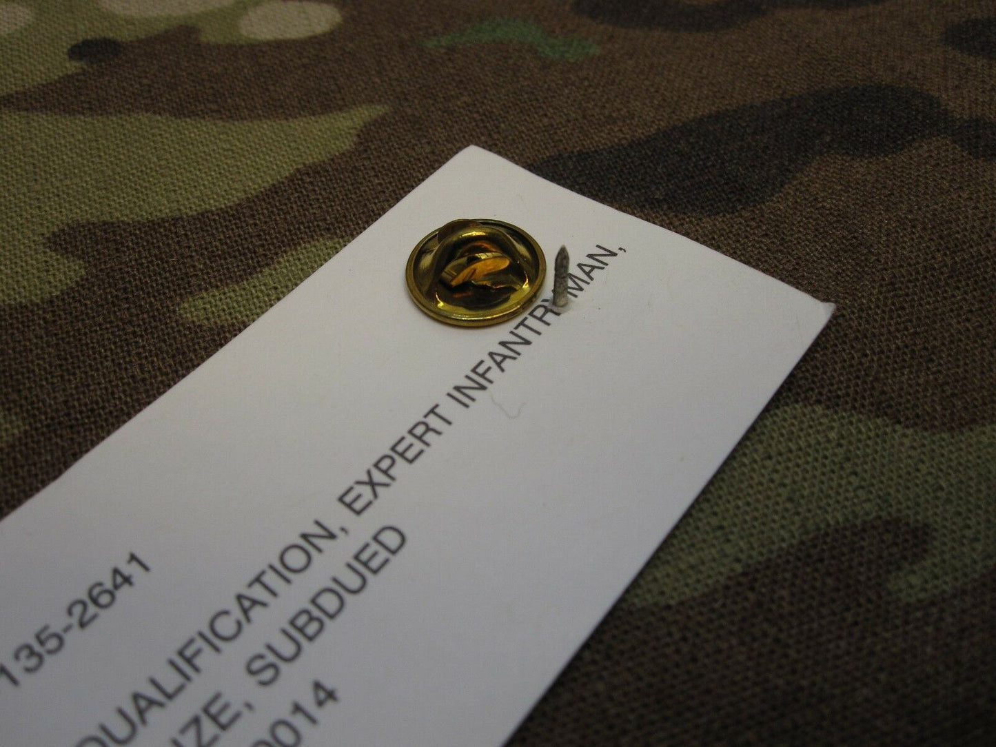 ARMY EXPERT INFANTRY BADGE EIB BLACK SUBDUED PIN-ON REG SIZE QUALIFICATION AWARD