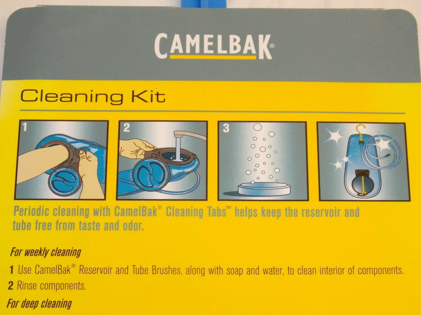 CAMELBAK CLEANING KIT HYDRATION SYSTEM WATER BLADDER SCRUB BRUSHES DRYER & TABS