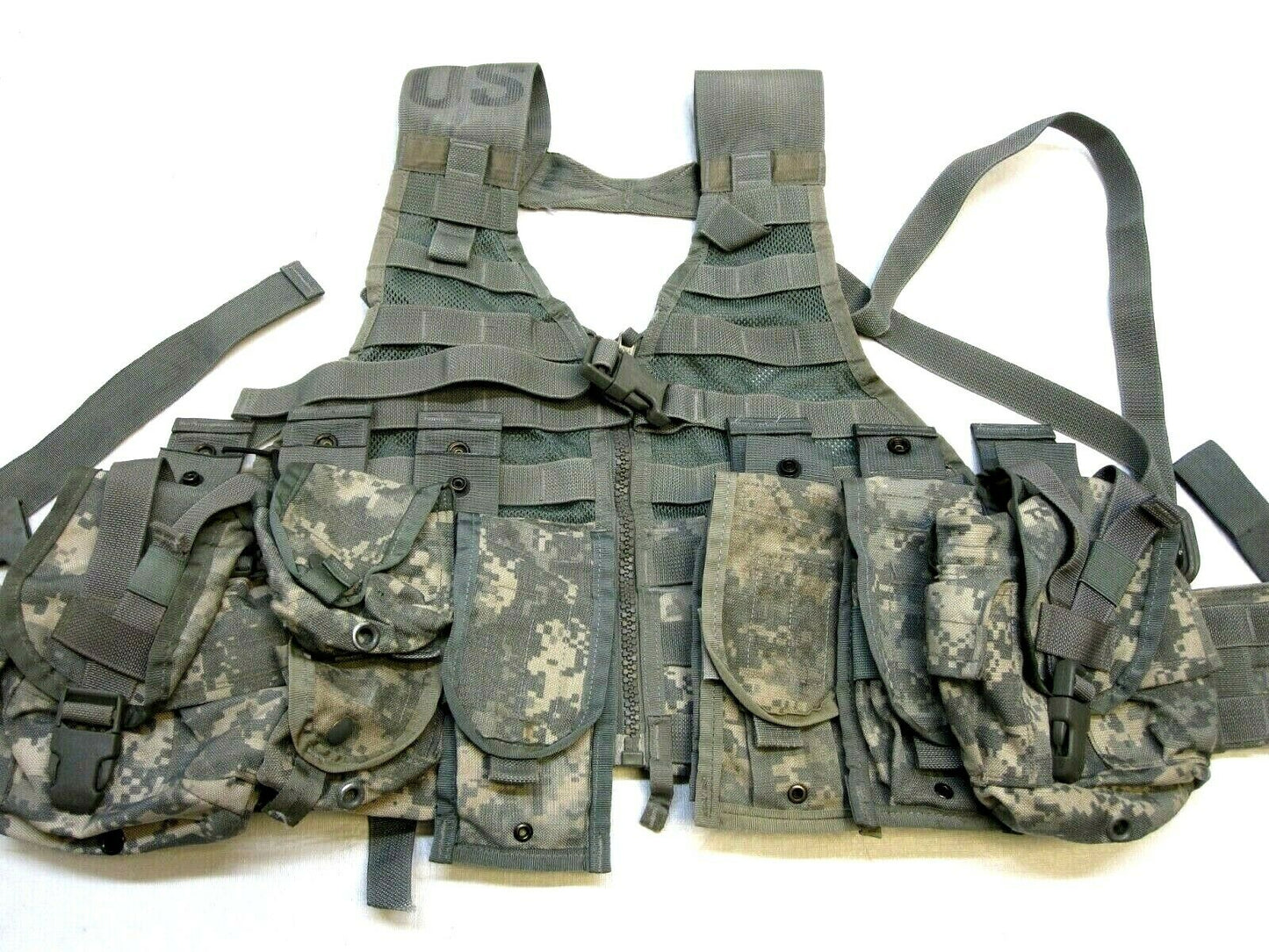 ARMY ACU DIGITAL FLC VEST RIFLEMAN SET FIGHTING LOAD CARRIER LBE LCE W/ POUCHES