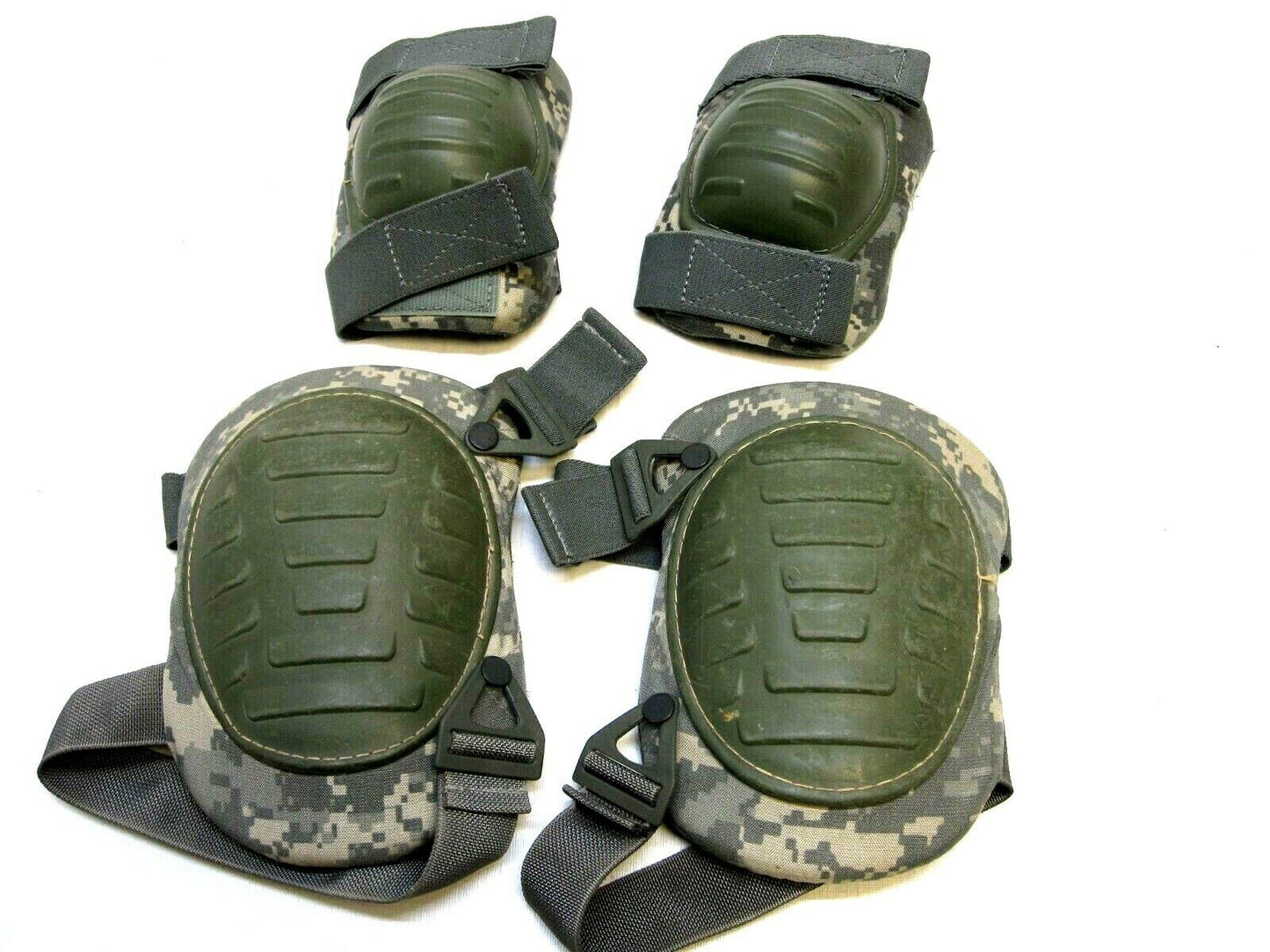 (USED) USGI ARMY ISSUE KNEE & ELBOW PAD SET TACTICAL NICHOLAS MCGUIRE ACU UCP